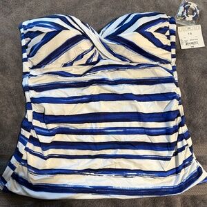 Liz Claiborne Tankini Top Size 16, NWT